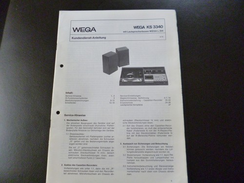 Original service manual wega - service,